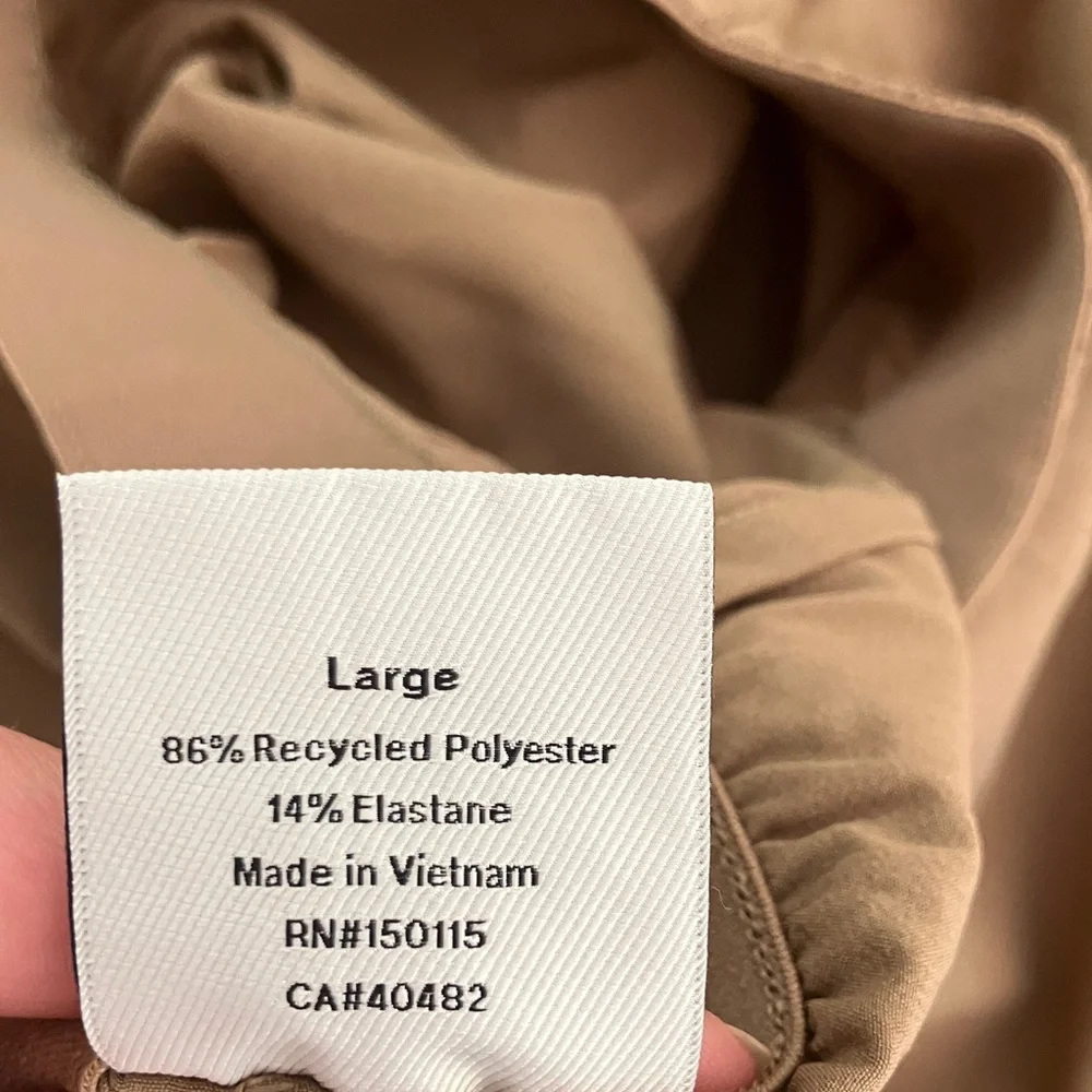 Varley Everly Tapered Woven Tan Joggers Pant Large - Picture 6 of 6